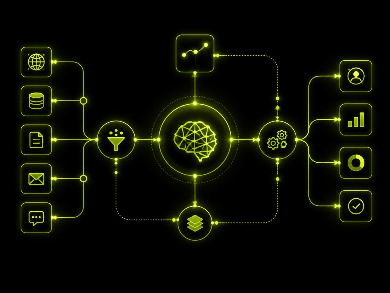 AI automation workflow turning leads, content and follow-up into client outcomes